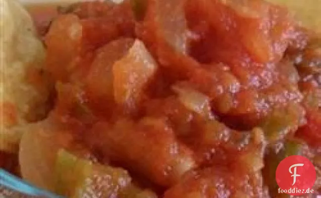 Süße und milde gekochte Tomatensalsa