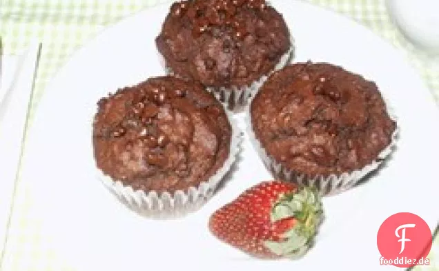 Schokoladen-Muffins mit Schokoladenstückchen