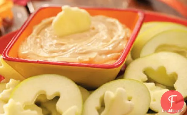 Flauschiger Karamell-Apfel-Dip