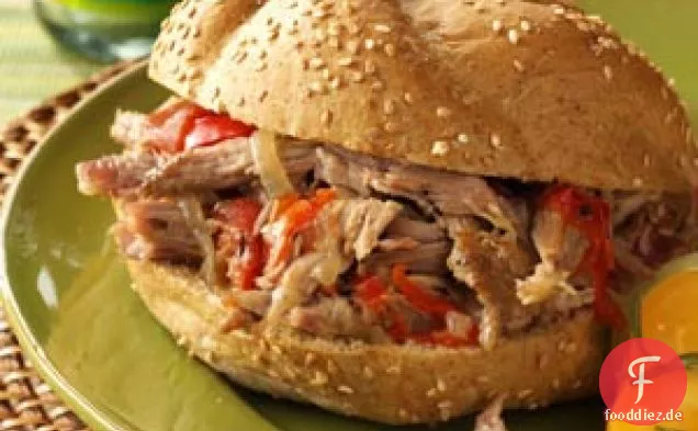 Italienische Pulled Pork Sandwiches