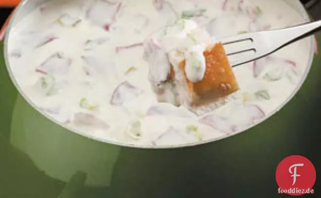 Cremiges Rinderhacksfondue