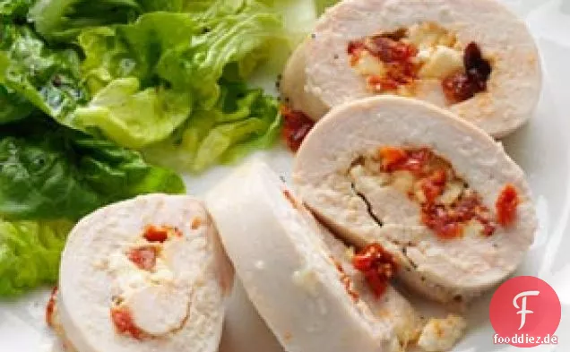 Mediterrane gefüllte Hähnchenbrust