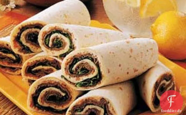 Rindfleisch-Käse-Wraps