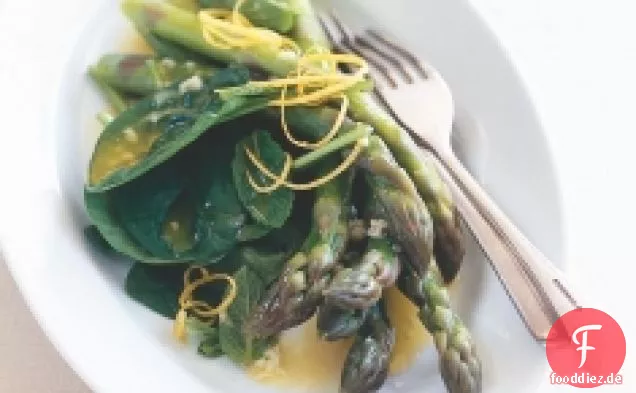 Spargel Mit Zitrone Und Knoblauch Buttter
