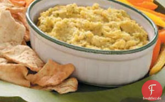 Knoblauch-Kichererbsen-Bohnen-Aufstrich