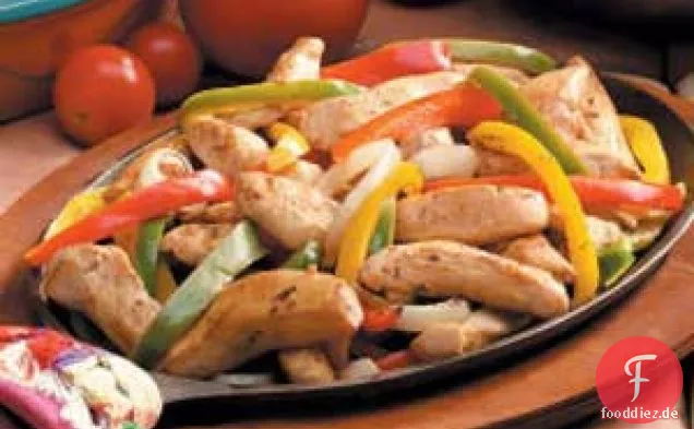 Veggie-Fajitas mit Hühnchen