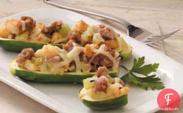 Italienische Zucchiniboote