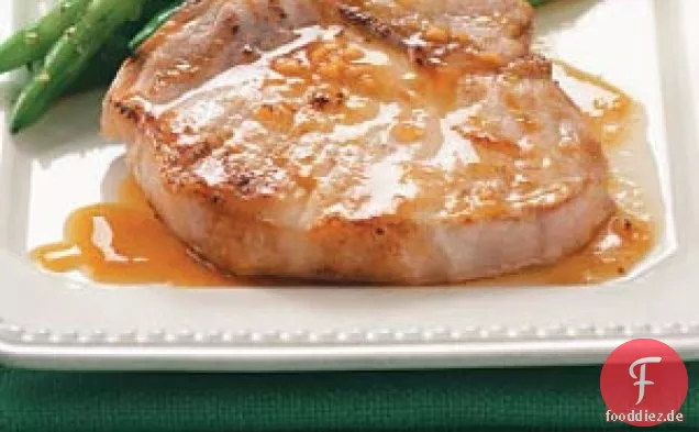 Schweinekoteletts mit Orangensauce für zwei Personen
