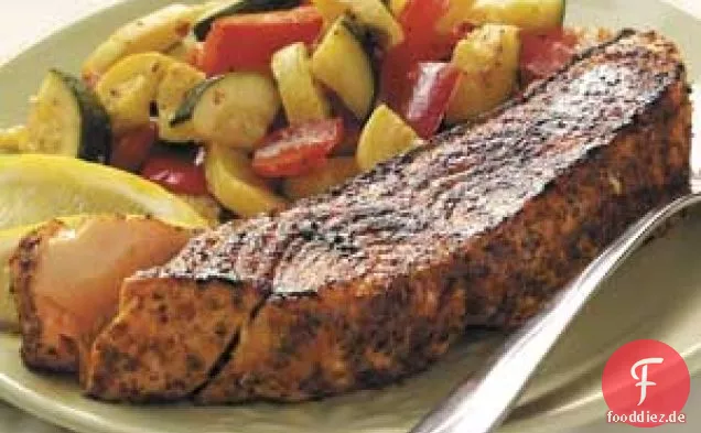 Sautierter gewürzter Lachs