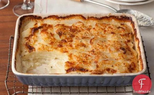Überbackener Kartoffelgratin