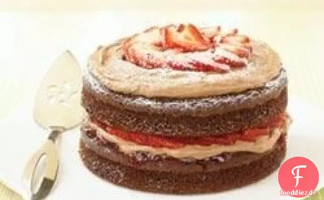 Erdbeerkuchen mit doppelter Schokolade