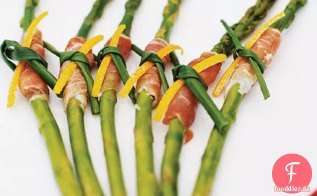 Schinken Umwickelt Spargel mit Zitrus-Dip