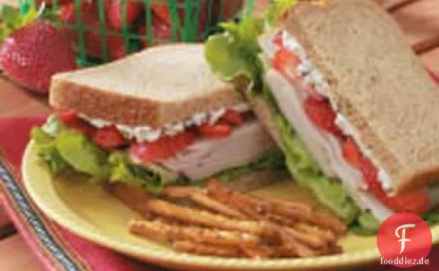 Beeren-Truthahn-Sandwich