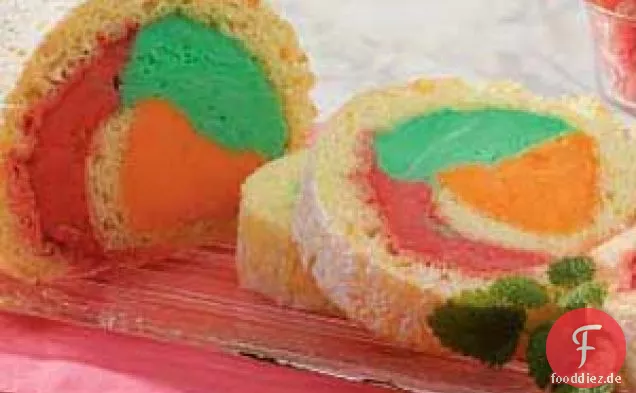 Regenbogen-Kuchenrolle