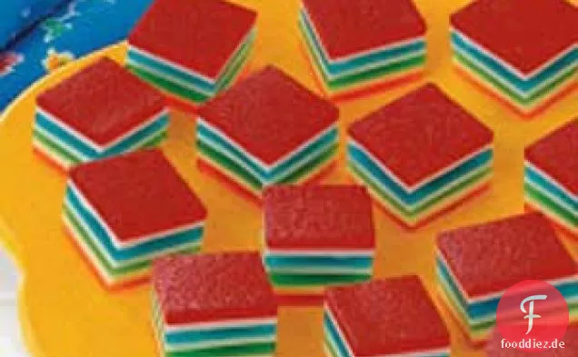 Regenbogen-Gelatinewürfel