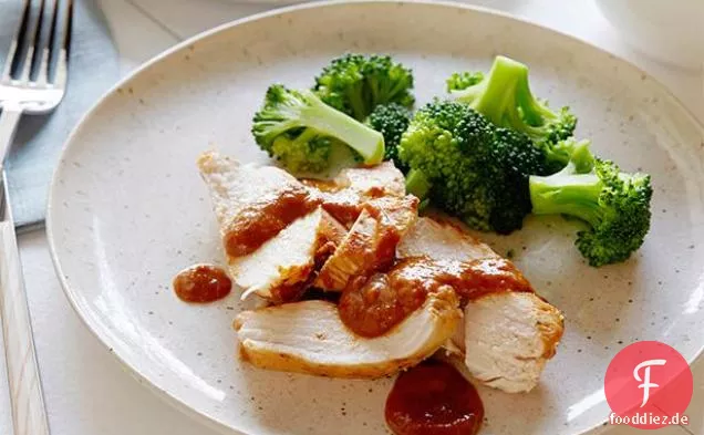 Hähnchen mit Mango-Barbecue-Sauce