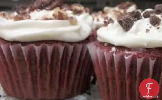 Cupcakes aus rotem Samt