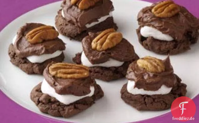 Marshmallow-Kekse mit Schokoladenüberzug