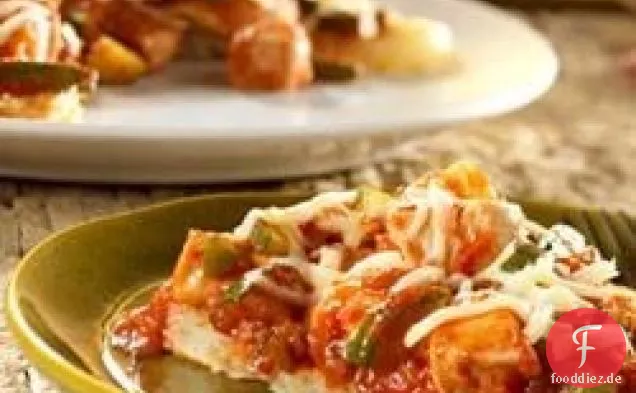 Hühnchen-Picante mit Kartoffelpuffer