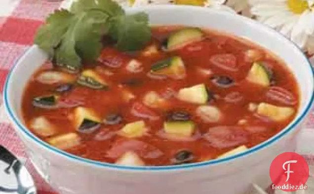 Schwarze Bohnen Zucchini Gazpacho