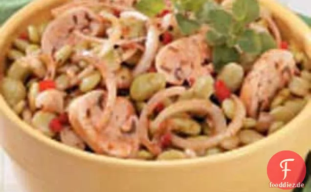 Marinierter Limabohnensalat