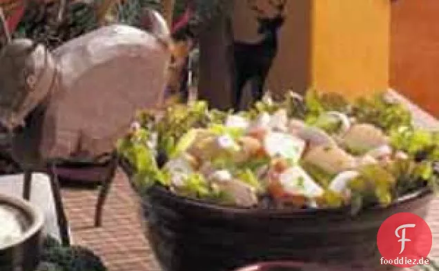 Warmer roter Kartoffelsalat