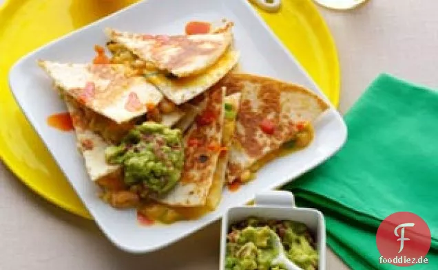 Superschnelle Quesadillas mit Garnelen und grünem Chili