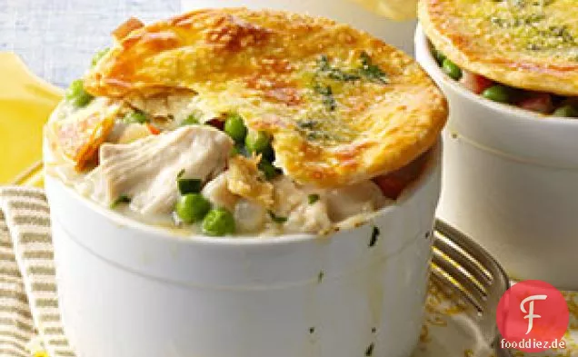 Herzhafte Truthahn-Potpies