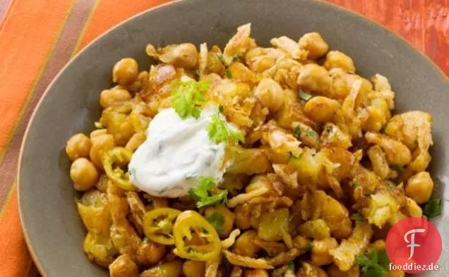 Currykartoffeln und Kichererbsen
