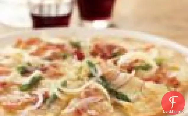 Gegrillter Spargel-Und Schinken-Pizza