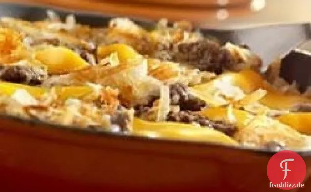 Einfache Pfanne Rindfleisch und Rösti