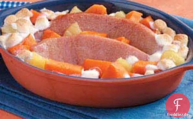 Süßkartoffel-Schinken-Auflauf