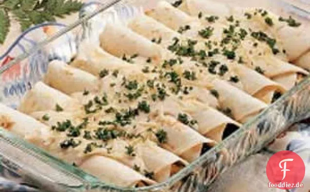 Spinat-Hühnchen-Enchiladas