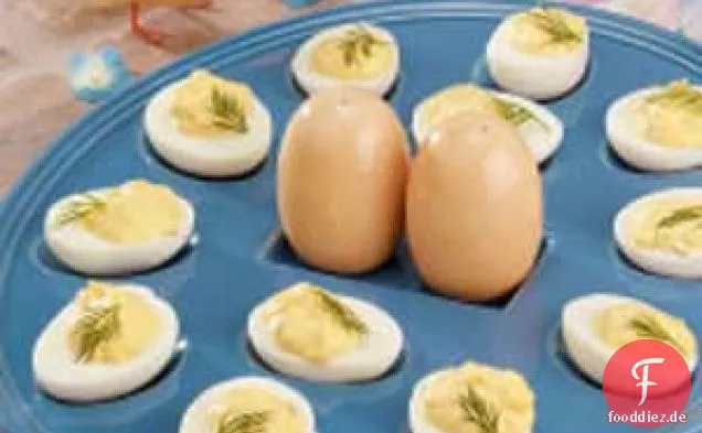 Herzhafte teuflische Eier