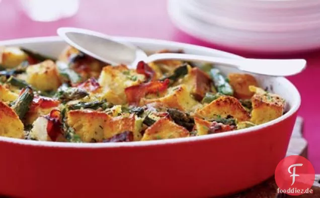 Spargel-und Schinken Schichten