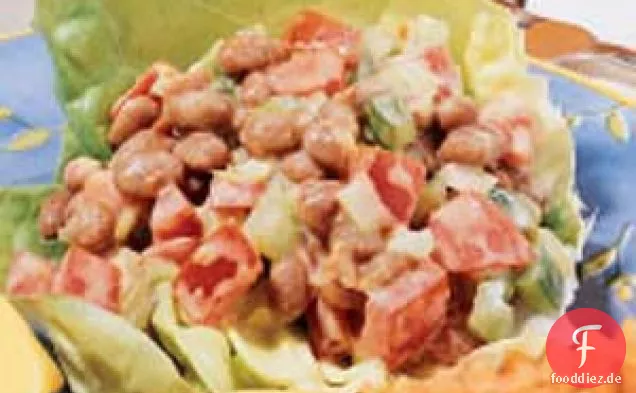 Schweinefleisch-Bohnen-Salat