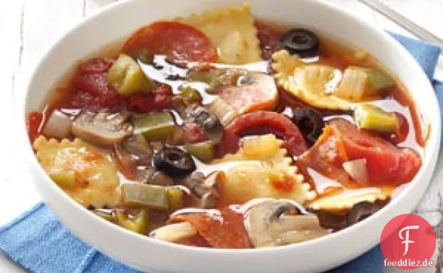 Peperoni-Pizza-Suppe