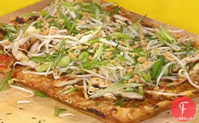 Thailändische Hühnchen-Pizza