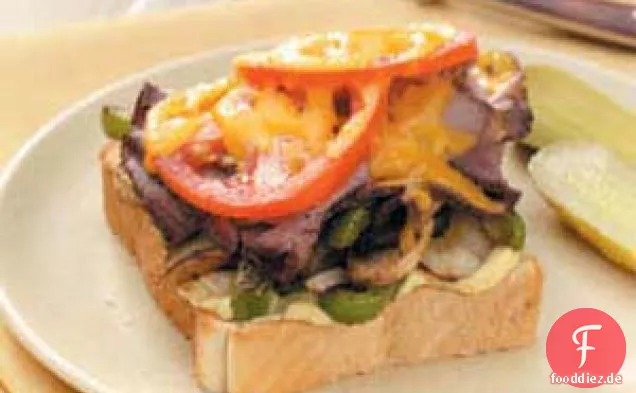 Rindfleisch-Sandwiches in Texas-Größe