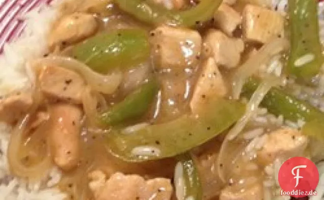 Zitronenpfeffer Huhn und Soße