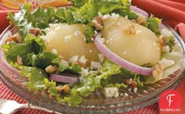 Blauschimmelkäse-Birnen-Salat