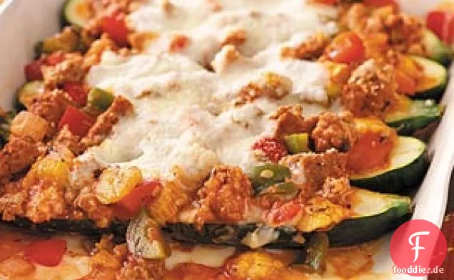 Freche gefüllte Zucchini