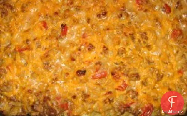 Käsiger Makkaroni-Rindfleisch-Auflauf mit Thymian