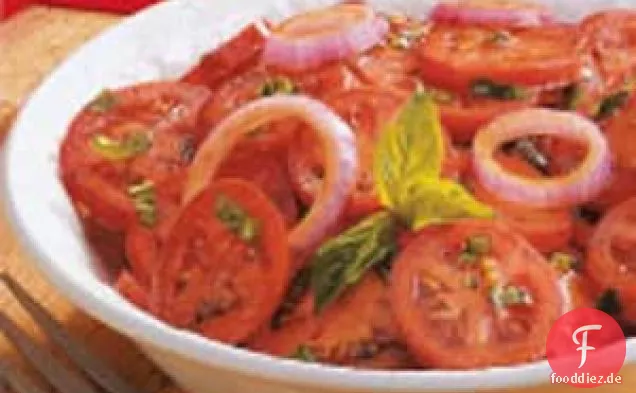 Pflaumentomaten mit Balsamico-Vinaigrette