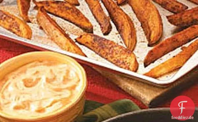 Süßkartoffel Wedges mit Chili Mayo