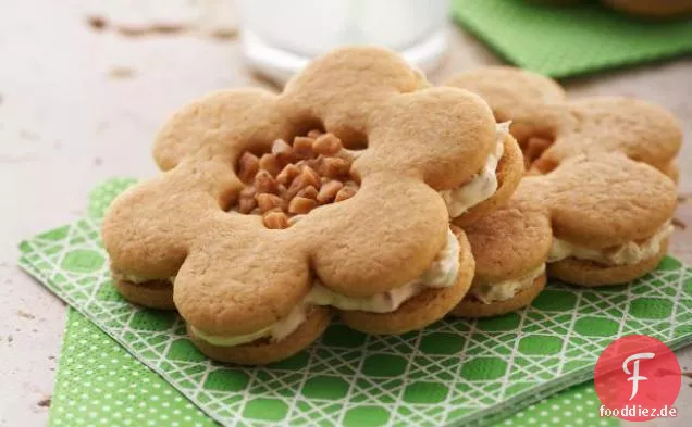 Buttertoffee-Blumen-Sandwiches