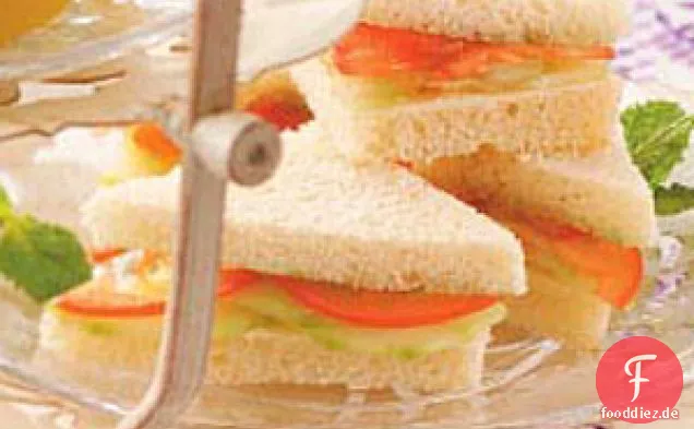 Minzgurkensandwiches