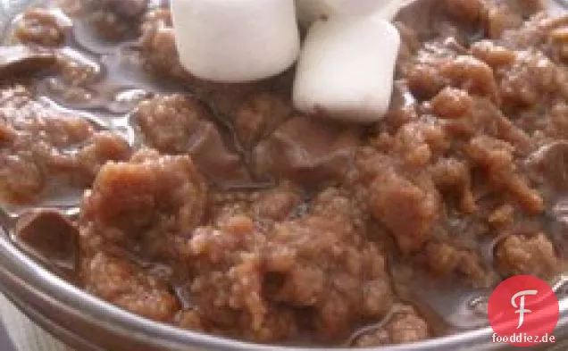 Dessert mit Marshmallow und Erdnussbutter