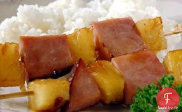 Schinken-Ananas-Kabobs