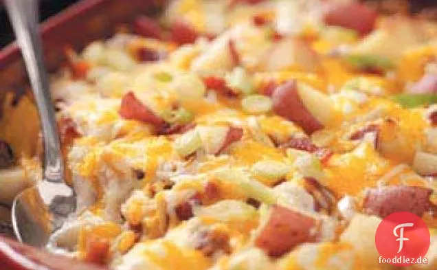 Zweimal gebackener Kartoffelauflauf